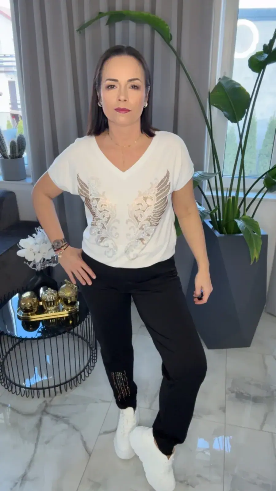 Spodnie Lola Bianka dresowe czarne – miniatura 3 z 8