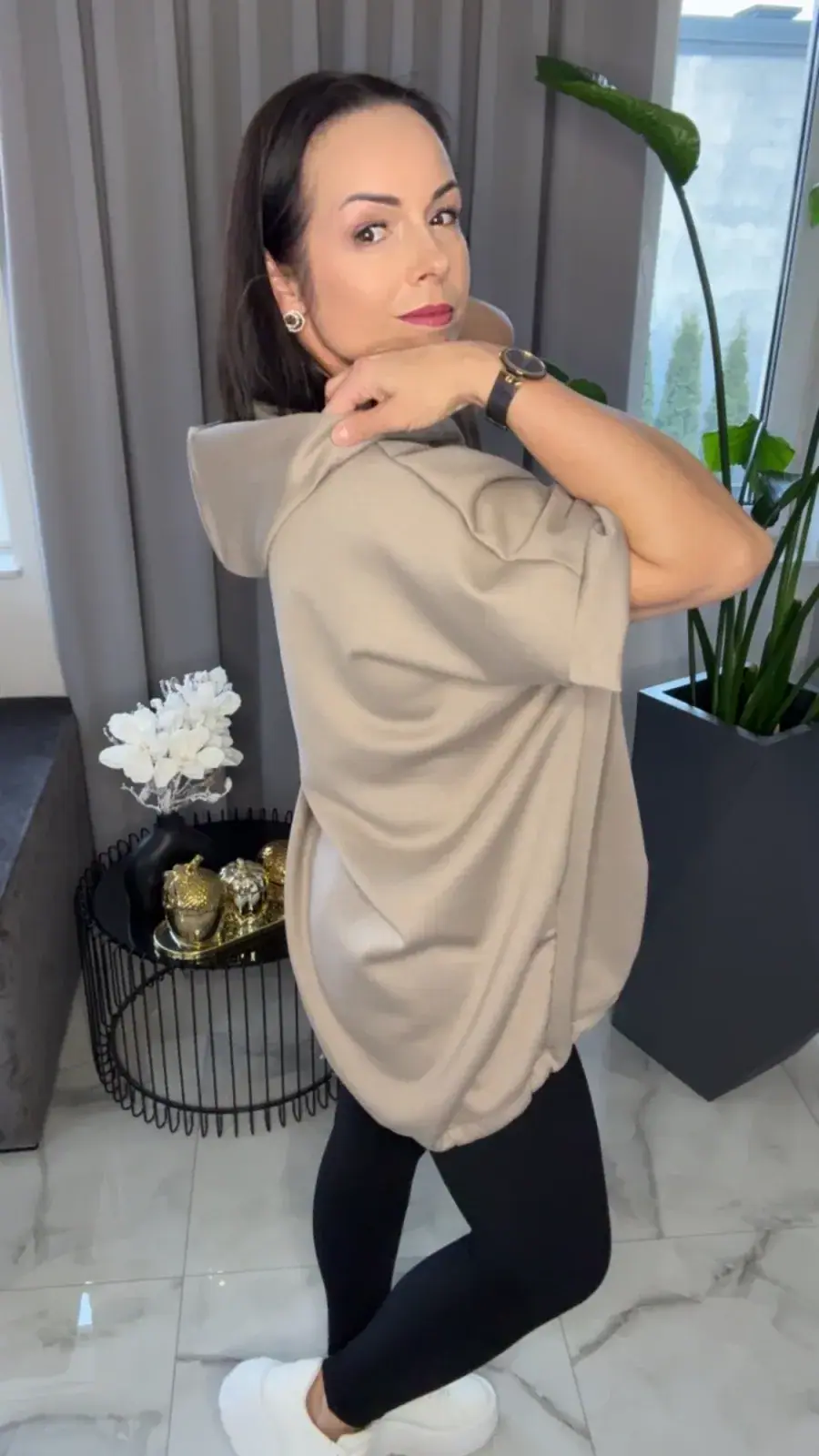 Bluza z kapturem tunika fango – miniatura 6 z 11