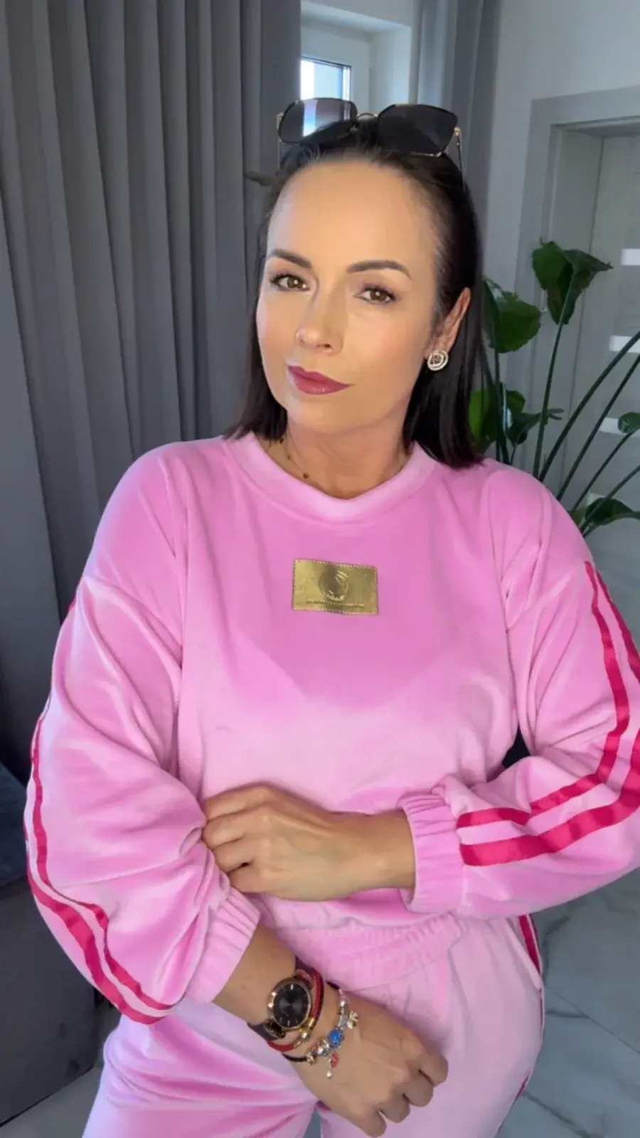 Dres Pink Mania welurowy różowy – miniatura 3 z 11