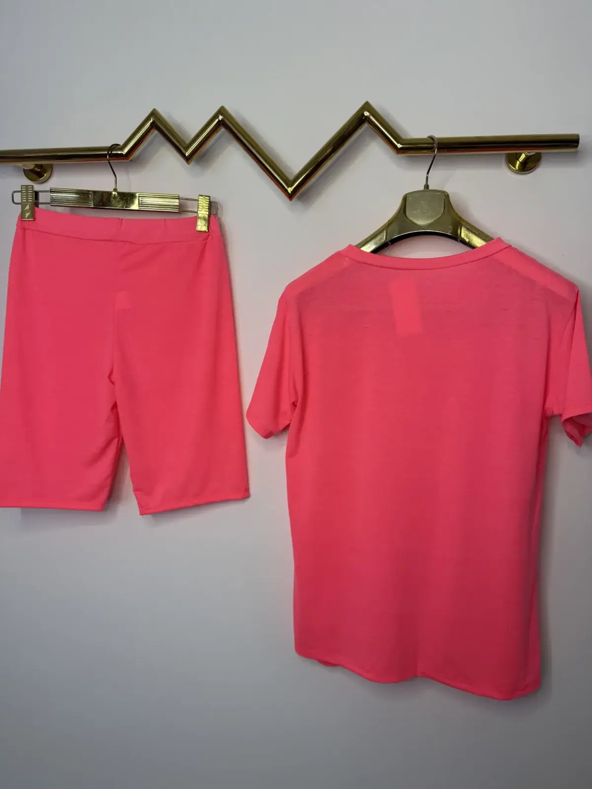 Komplet letni tshirt i kolarki neon koral – miniatura 10 z 12