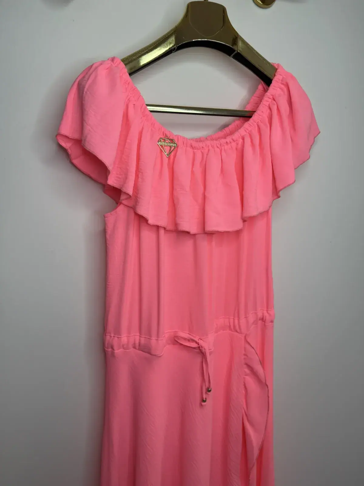 Sukienka Lola Bianka hiszpanka maxi koral SALE – miniatura 10 z 10