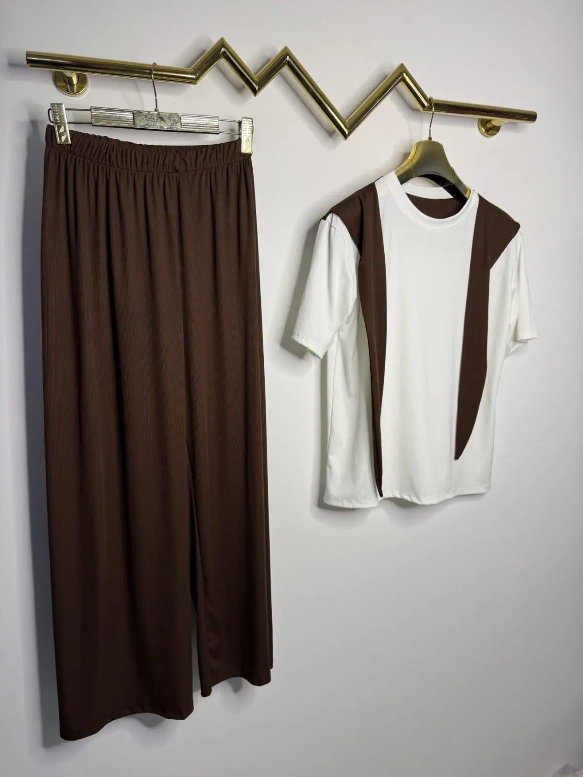 Dres brązowy elegancki komplet wygodny – miniatura 11 z 12
