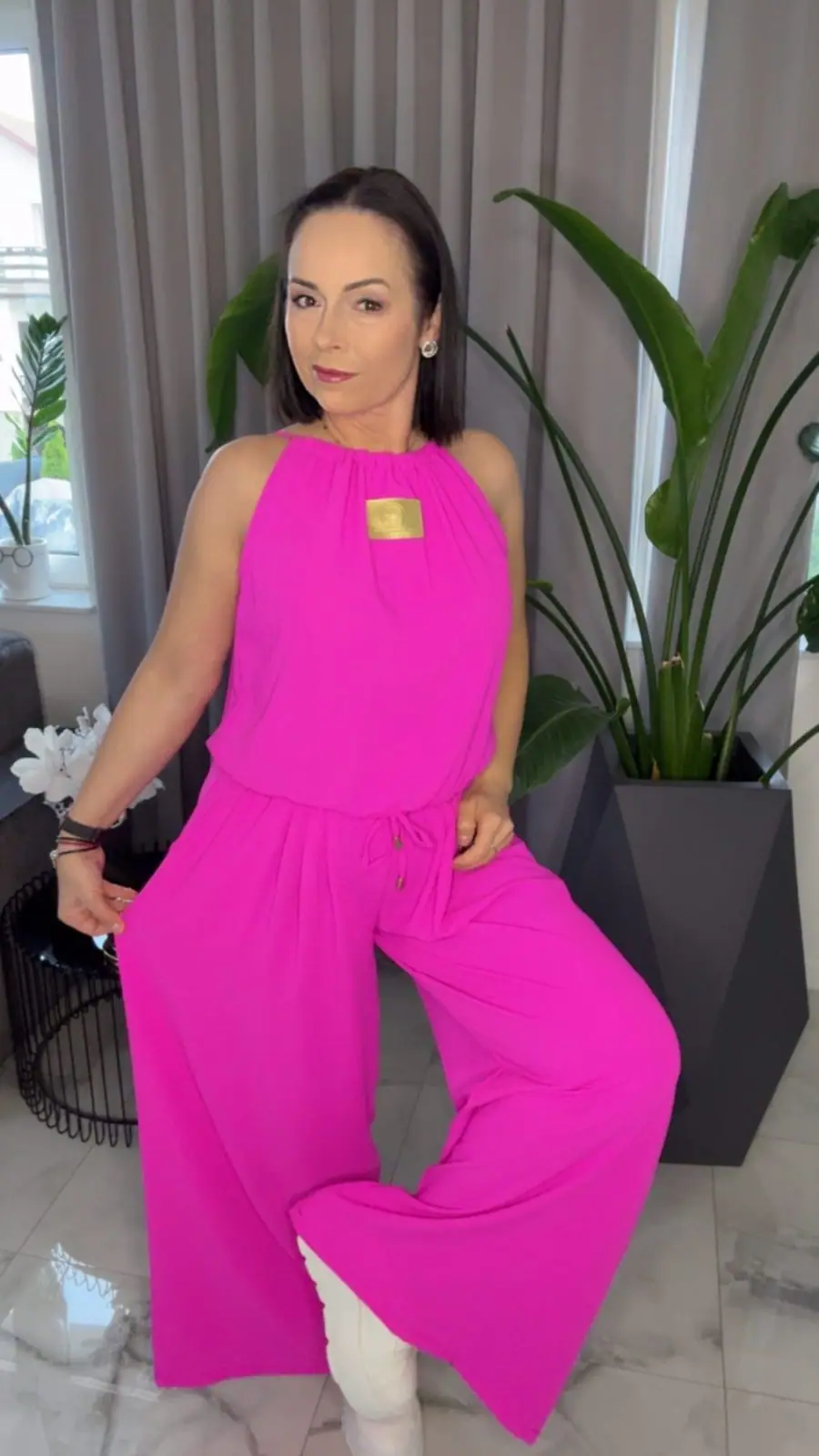Kombinezon letni długi różowy Pink Mania Lola Bianka – miniatura 3 z 13