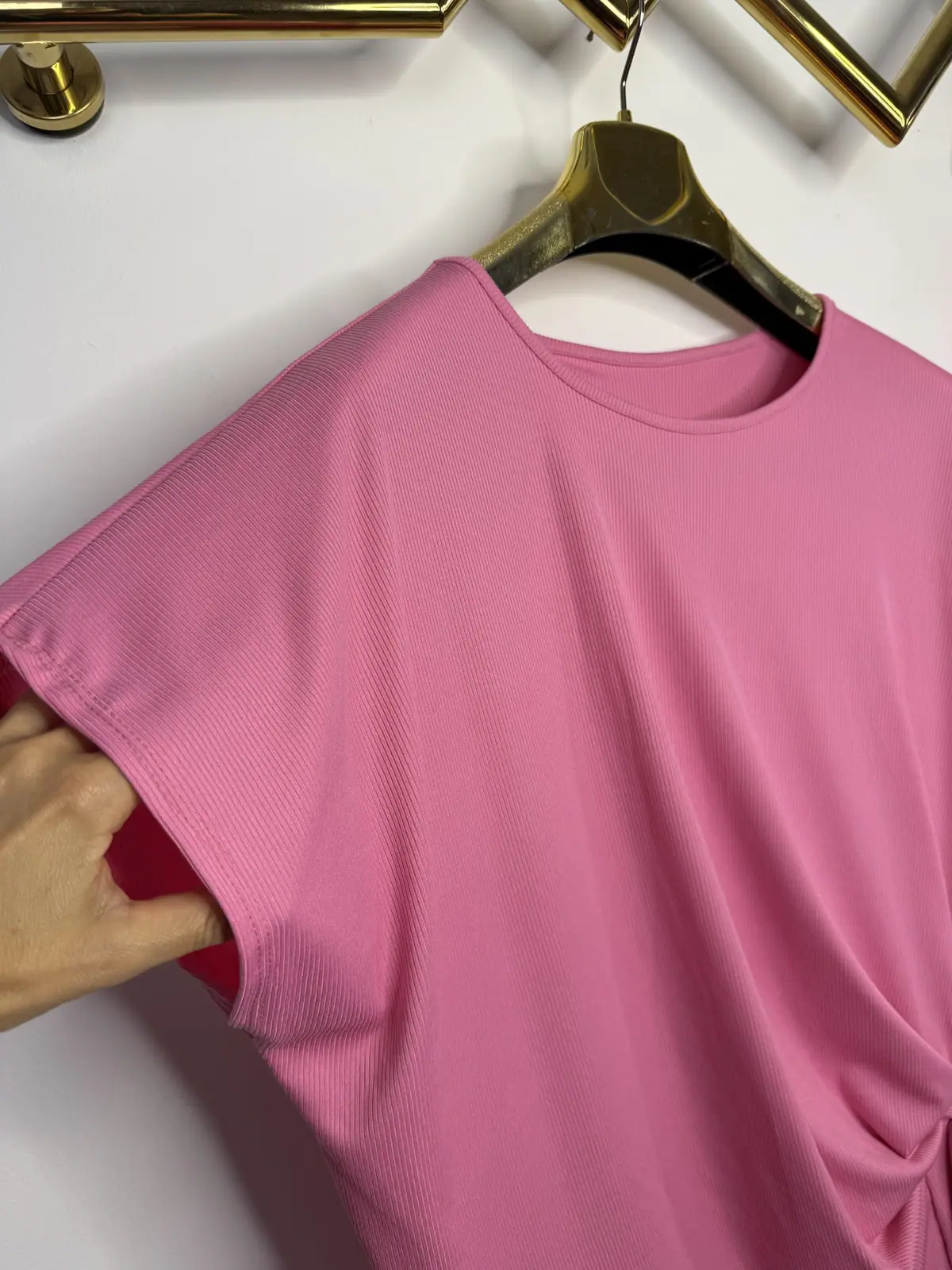 Komplet różowy elegancki dres wygodny – miniatura 8 z 11