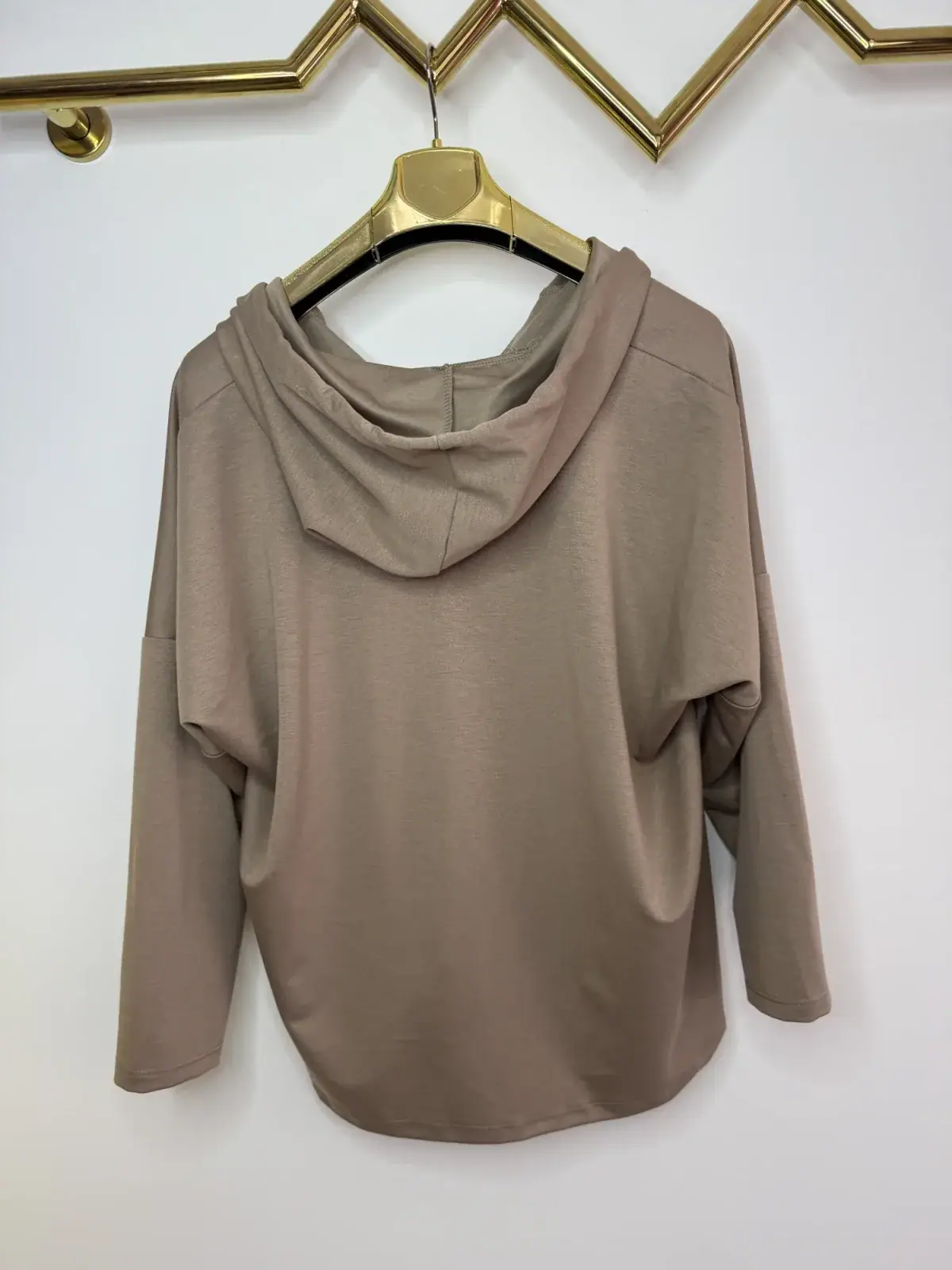 Bluza beżowa tunika wygodna – miniatura 7 z 8