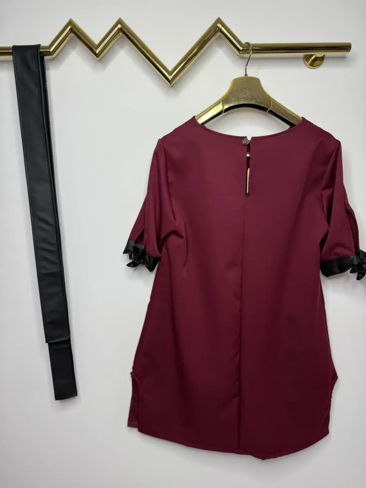 Sukienka Lola Bianka bordowa elegancka SALE – miniatura 8 z 12