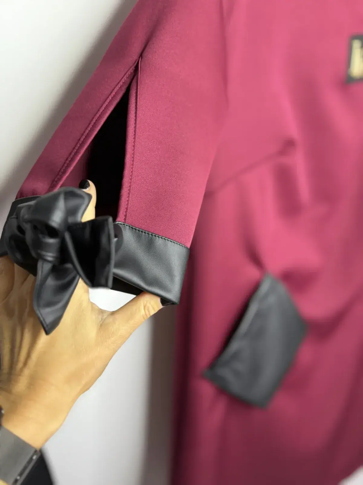 Sukienka Lola Bianka bordowa elegancka SALE – miniatura 9 z 12