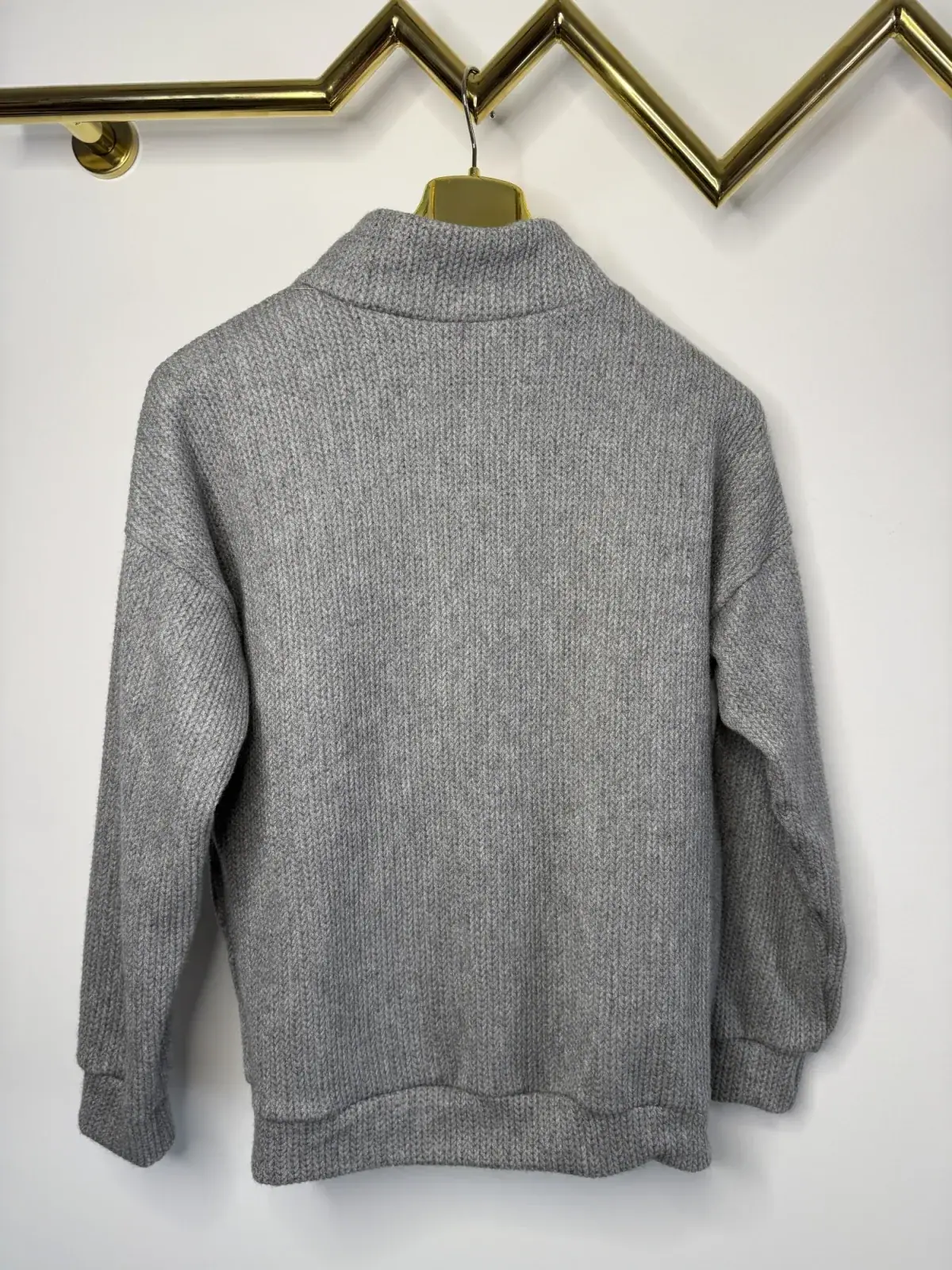 Bluza szara Lola Bianka dzianinowa – miniatura 8 z 9