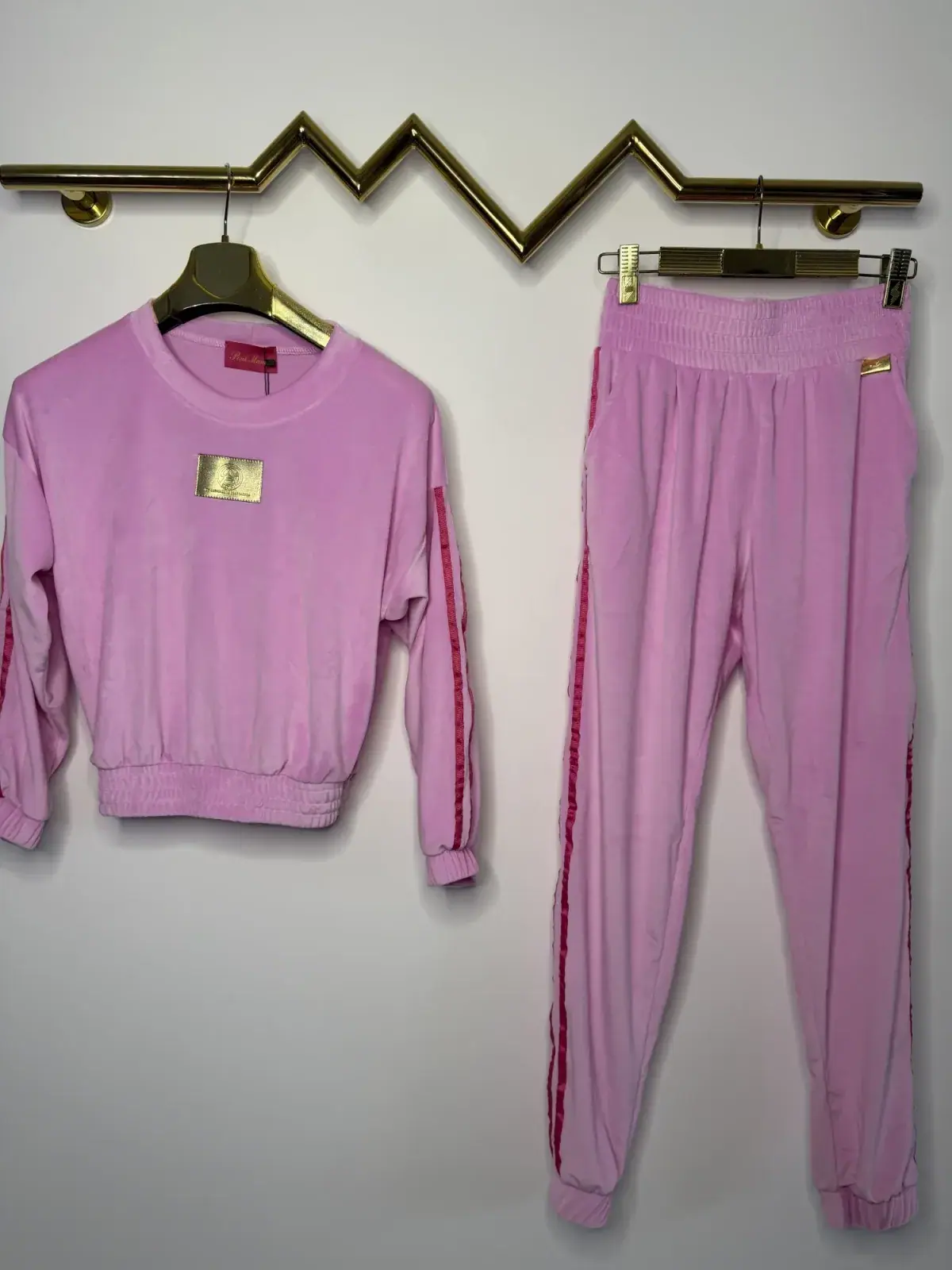 Dres Pink Mania welurowy różowy – miniatura 7 z 11