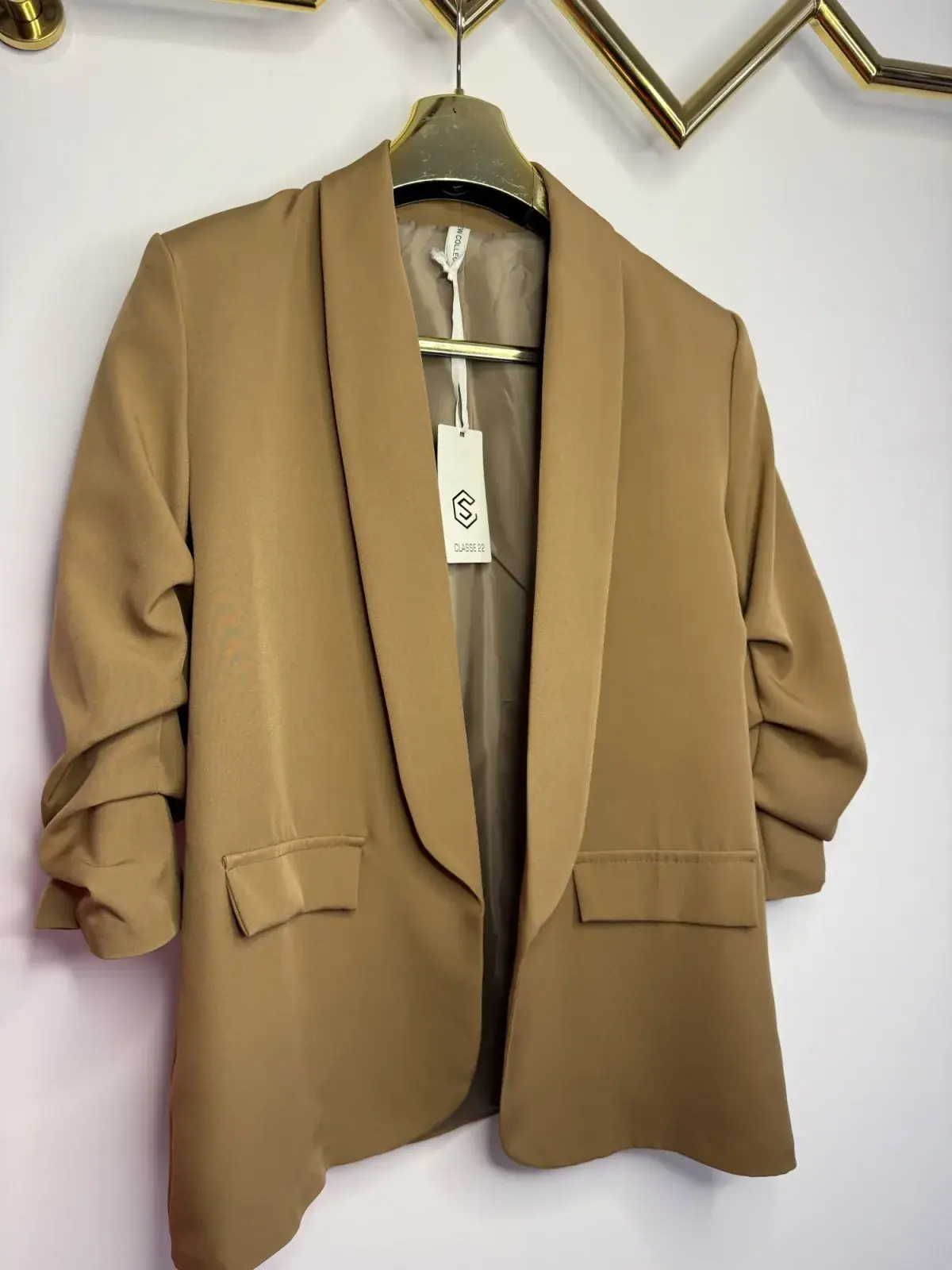 Marynarka elegancka carmel – miniatura 11 z 12