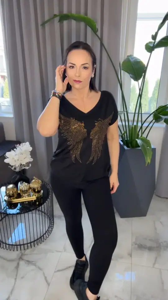 Bluzka Lola Bianka shirt czarny, zdjęcie 1 z 2 – odzież damska Victoria Fashion
