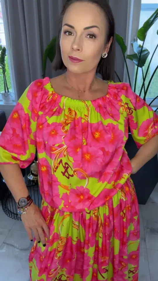 Sukienka Lola Bianka hiszpanka letnia długa, zdjęcie 2 z 2 – odzież damska Victoria Fashion