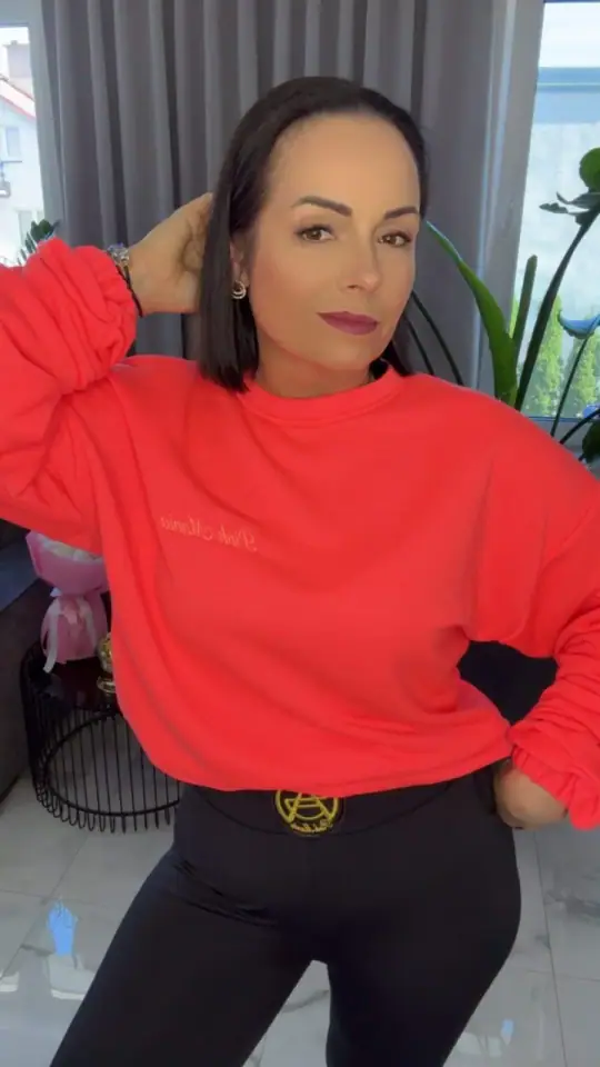 Bluza Pink Mania neon pomarańcz, zdjęcie 2 z 2 – odzież damska Victoria Fashion