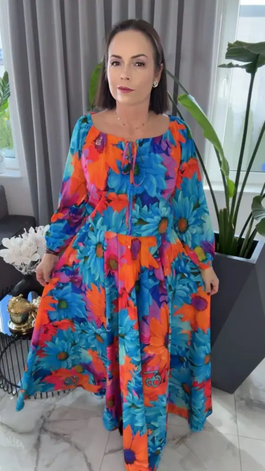 Sukienka hiszpanka Lola Bianka długa letnia, zdjęcie 2 z 2 – odzież damska Victoria Fashion