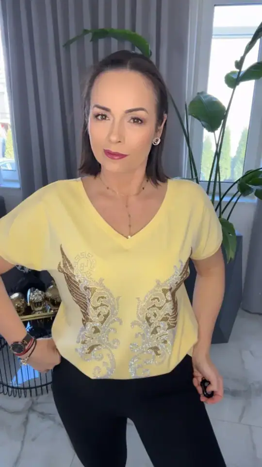 Bluzka Lola Bianka tshirt żółty, zdjęcie 1 z 2 – odzież damska Victoria Fashion