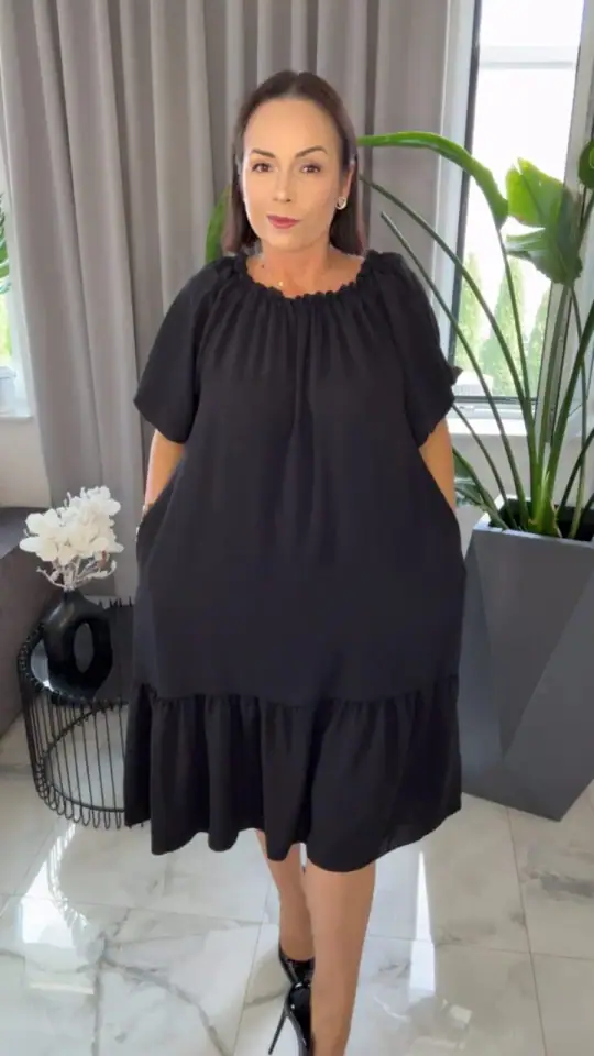 Sukienka czarna hiszpanka elegancka piękna, zdjęcie 1 z 2 – odzież damska Victoria Fashion