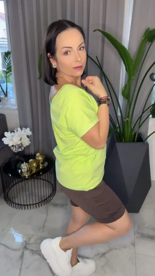 Bluzka bawełniana zielona Pinka Mania, Lola Bianka, zdjęcie 2 z 2 – odzież damska Victoria Fashion