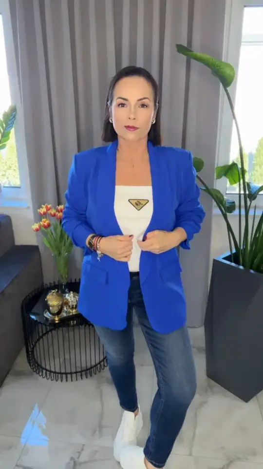 Marynarka elegancka chaber, zdjęcie 2 z 2 – odzież damska Victoria Fashion