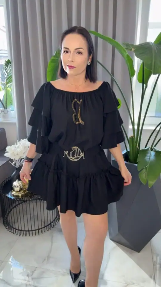 Sukienka Lola Bianka hiszpanka czarna, zdjęcie 1 z 2 – odzież damska Victoria Fashion