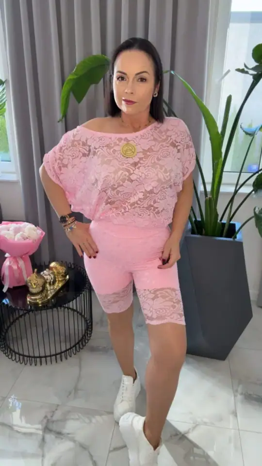 Komplet letni różowy Pink Mania, Lola Bianka, zdjęcie 1 z 2 – odzież damska Victoria Fashion