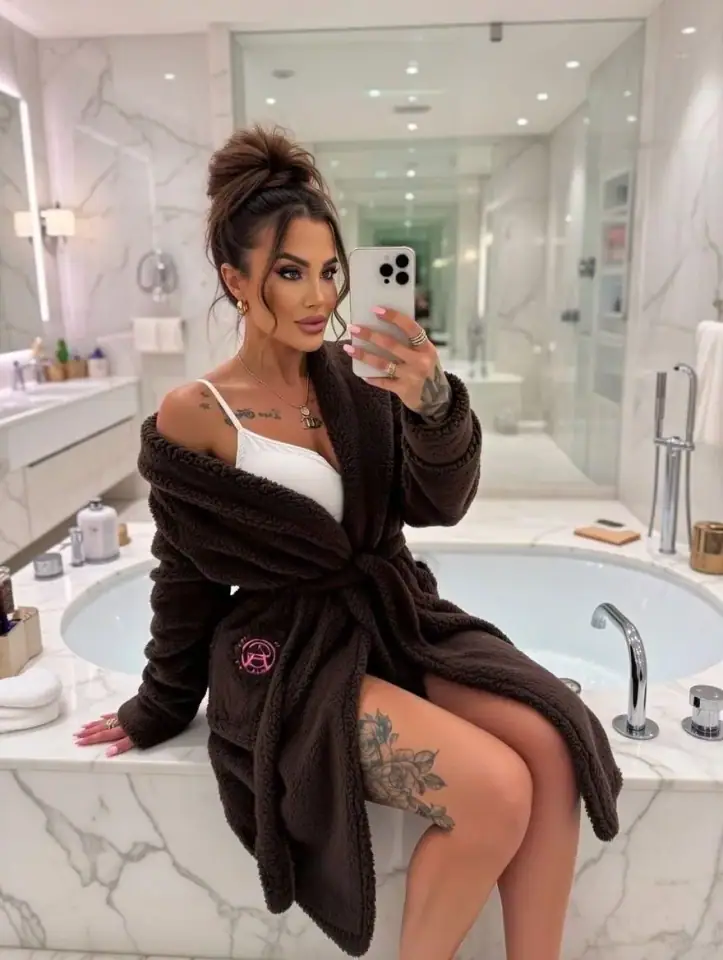 Szlafrok brązowy Pink Mania cieplutki, Lola Bianka, zdjęcie 1 z 2 – odzież damska Victoria Fashion