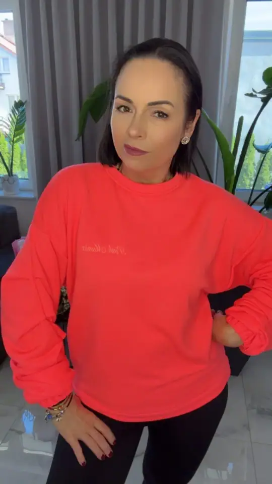 Bluza Pink Mania neon pomarańcz, zdjęcie 1 z 2 – odzież damska Victoria Fashion