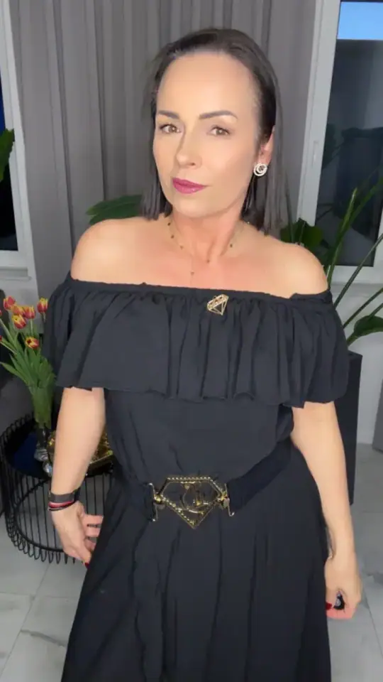 Sukienka Lola Bianka czarna hiszpanka maxi, zdjęcie 2 z 2 – odzież damska Victoria Fashion