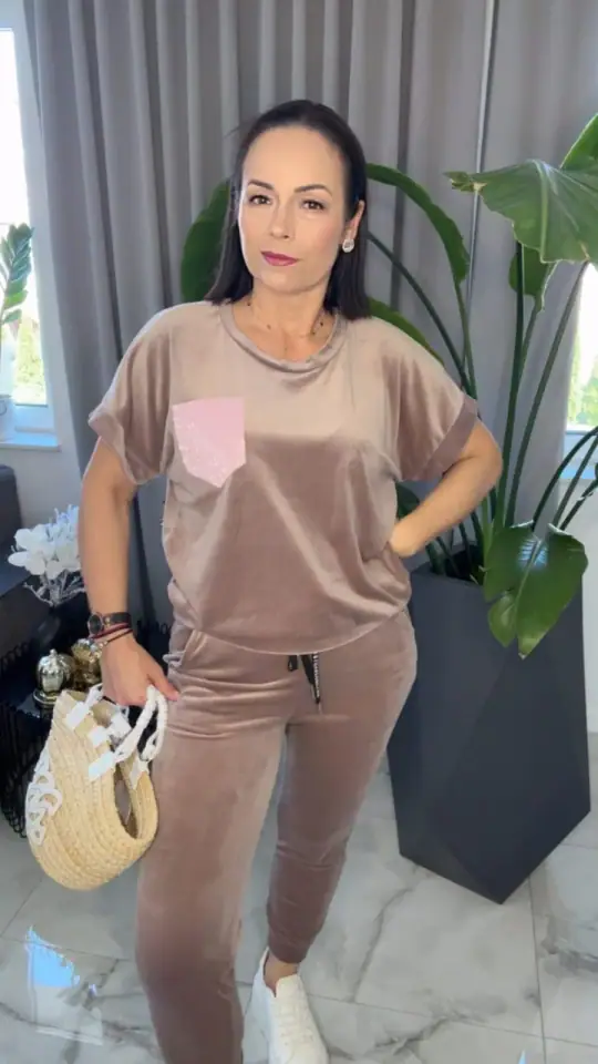 Dres welurowy fango piękny i wygodny, Lola Bianka, zdjęcie 1 z 2 – odzież damska Victoria Fashion