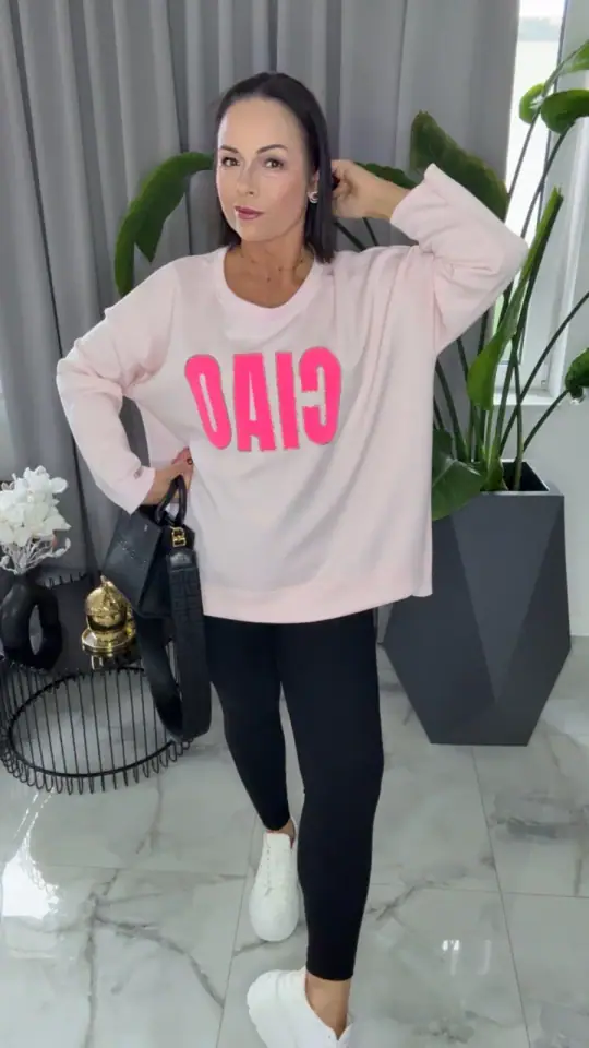 Bluza różowa CIAO wygodna tunika, zdjęcie 1 z 2 – odzież damska Victoria Fashion