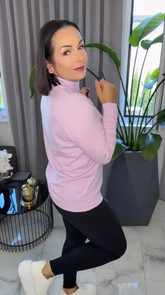Golf lila mięciutki wygodny sweter, zdjęcie 2 z 2 – odzież damska Victoria Fashion