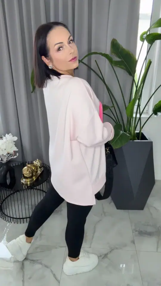 Bluza różowa CIAO wygodna tunika, zdjęcie 2 z 2 – odzież damska Victoria Fashion