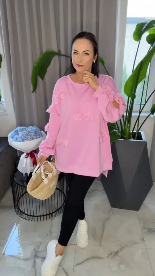 Bluza różowa Lola Bianka cudna, zdjęcie 2 z 2 – odzież damska Victoria Fashion
