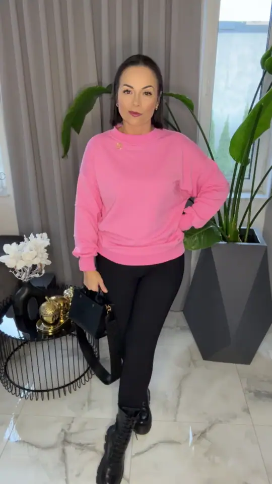 Bluza różowa Pink Mania piękna, Lola Bianka, zdjęcie 1 z 2 – odzież damska Victoria Fashion