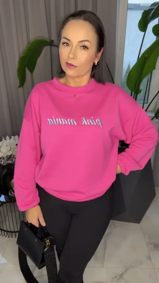 Bluza różowa Pink Mania bawełniana, Lola Bianka, zdjęcie 2 z 2 – odzież damska Victoria Fashion