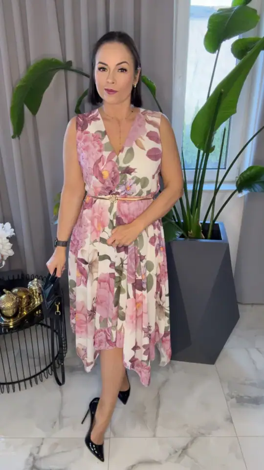 Sukienka elegancka bez rękawów piękna, zdjęcie 1 z 2 – odzież damska Victoria Fashion