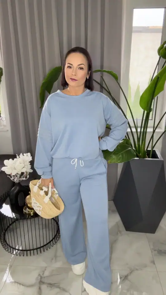 Dres niebieski wygodny komplet, zdjęcie 2 z 2 – odzież damska Victoria Fashion