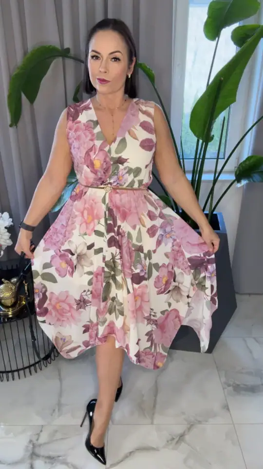 Sukienka elegancka bez rękawów piękna, zdjęcie 2 z 2 – odzież damska Victoria Fashion