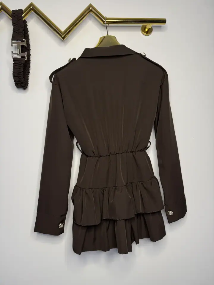 Kombinezon brązowy elegancki, zdjęcie 2 z 2 – odzież damska Victoria Fashion