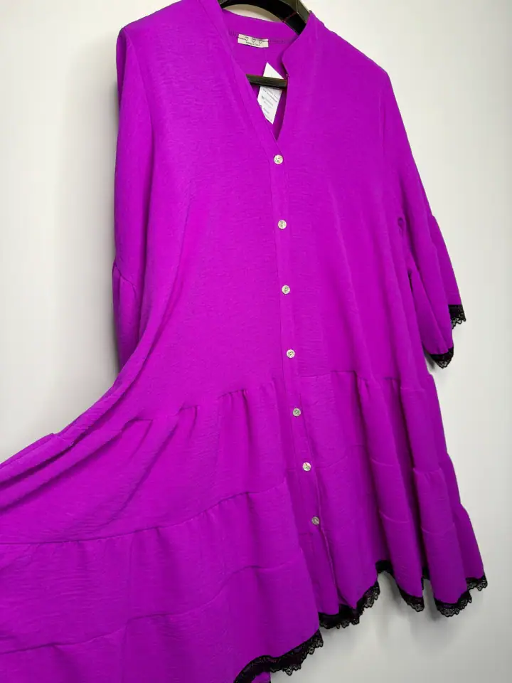 Sukienka z koronką hiszpanka oversize, zdjęcie 2 z 2 – odzież damska Victoria Fashion