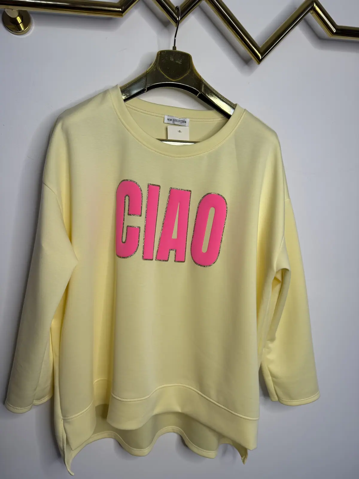 Bluza żółta ciao długi rękaw tunika – miniatura 6 z 8