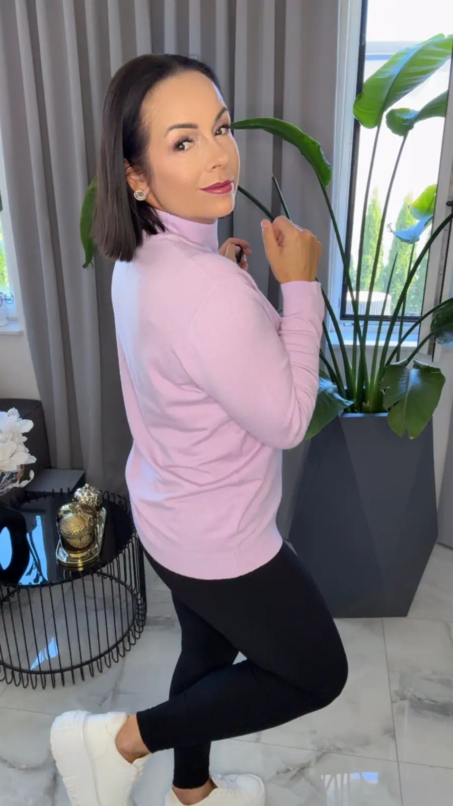 Golf lila mięciutki wygodny sweter – miniatura 3 z 9