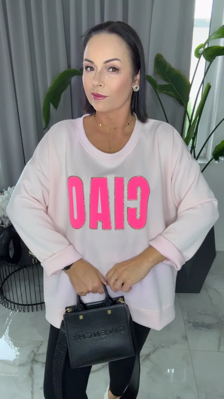 Bluza różowa CIAO wygodna tunika – miniatura 5 z 9