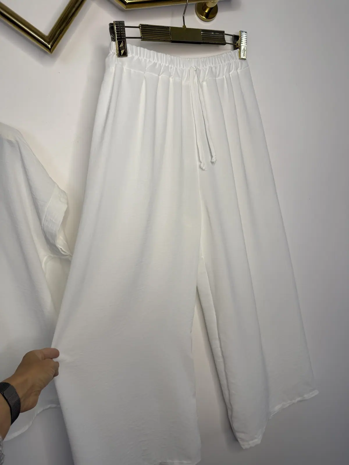 Dres letni wygodny komplet biały – miniatura 10 z 11