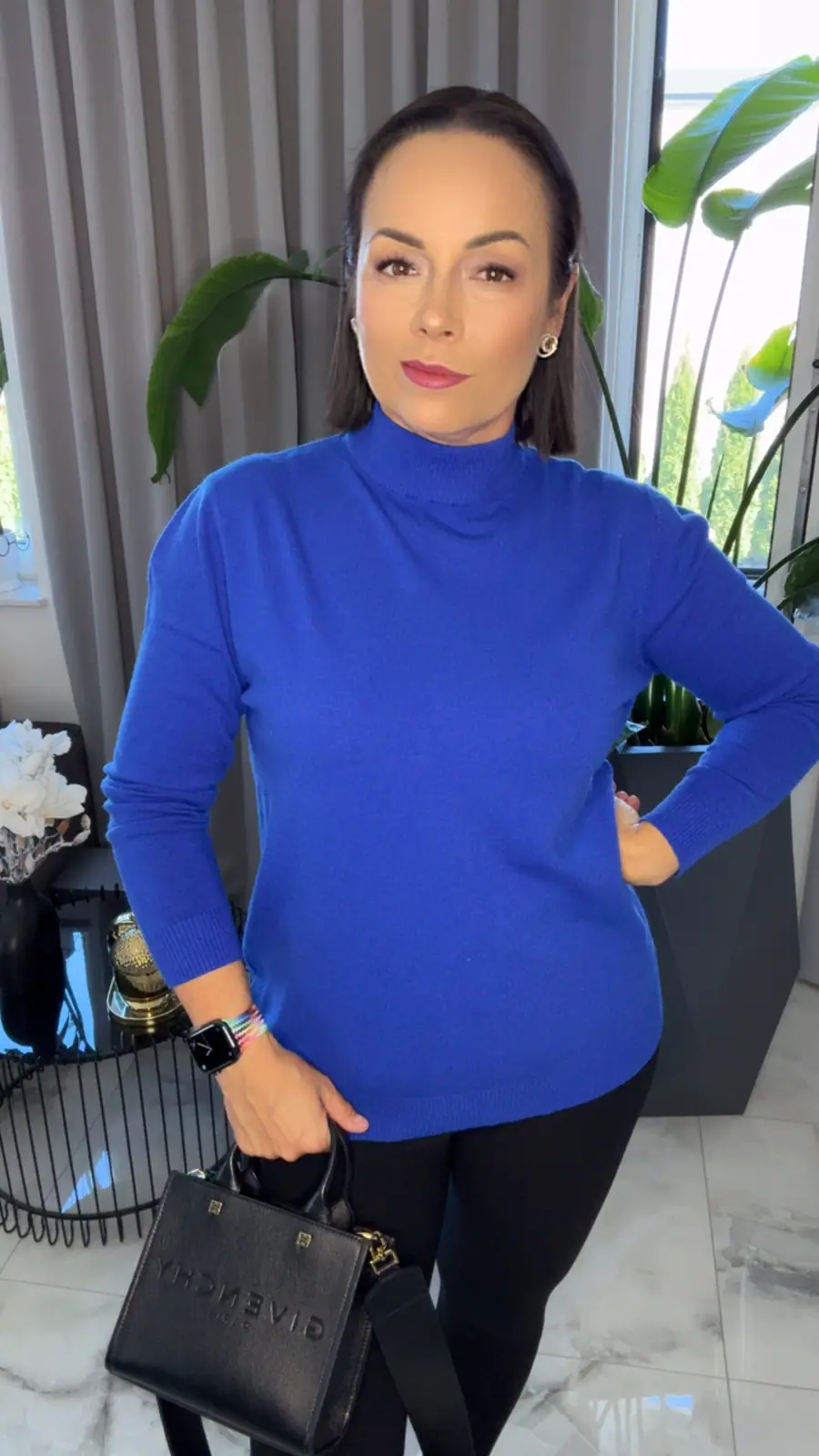 Sweter chabrowy wygodny golfik – miniatura 4 z 8