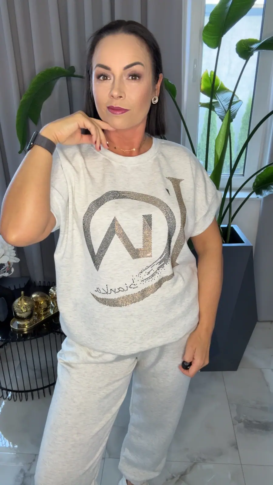 Dres Lola Bianka szary komplet wygodny – miniatura 6 z 8