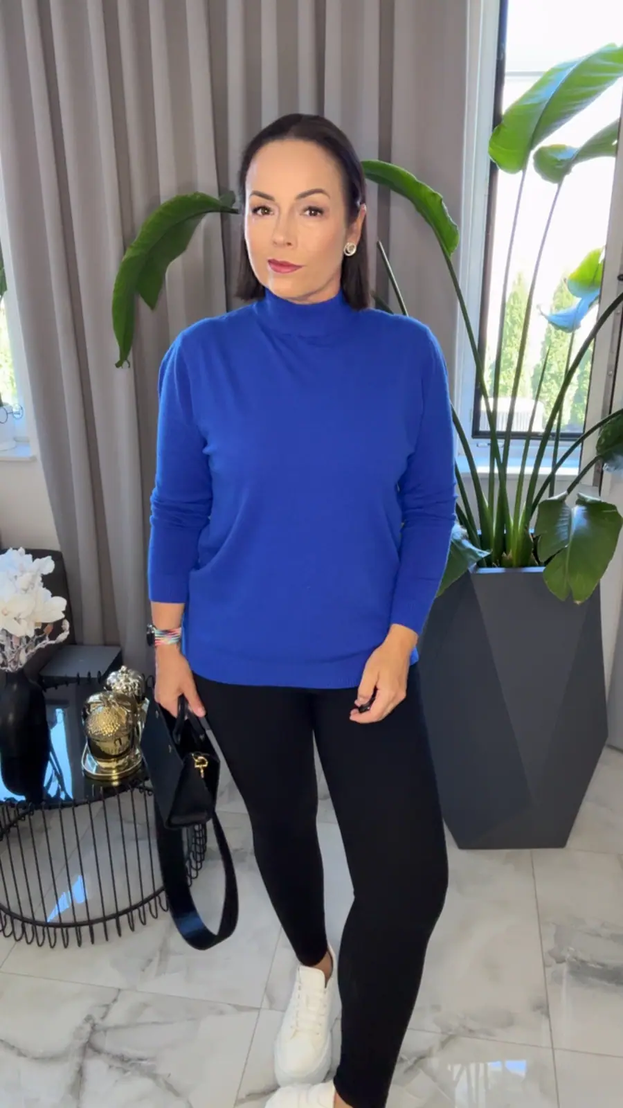 Sweter chabrowy wygodny golfik – miniatura 5 z 8