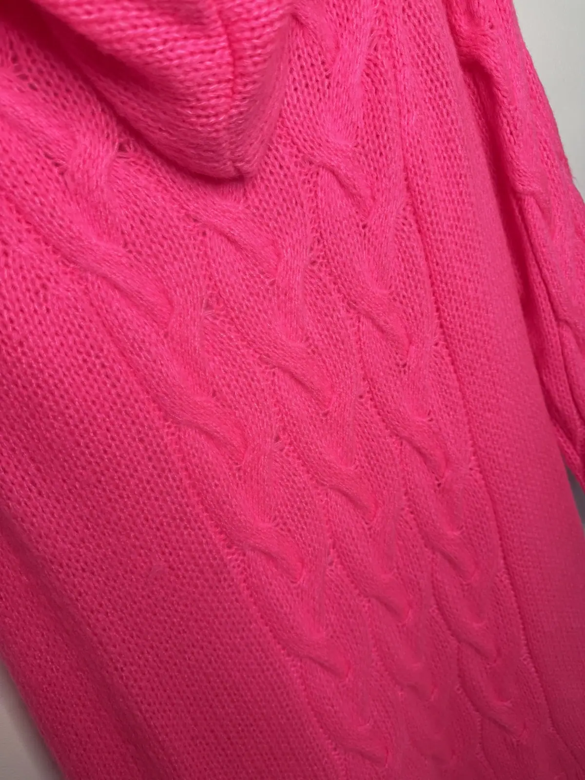 Sweter różowy długi kardigan piękny – miniatura 12 z 12
