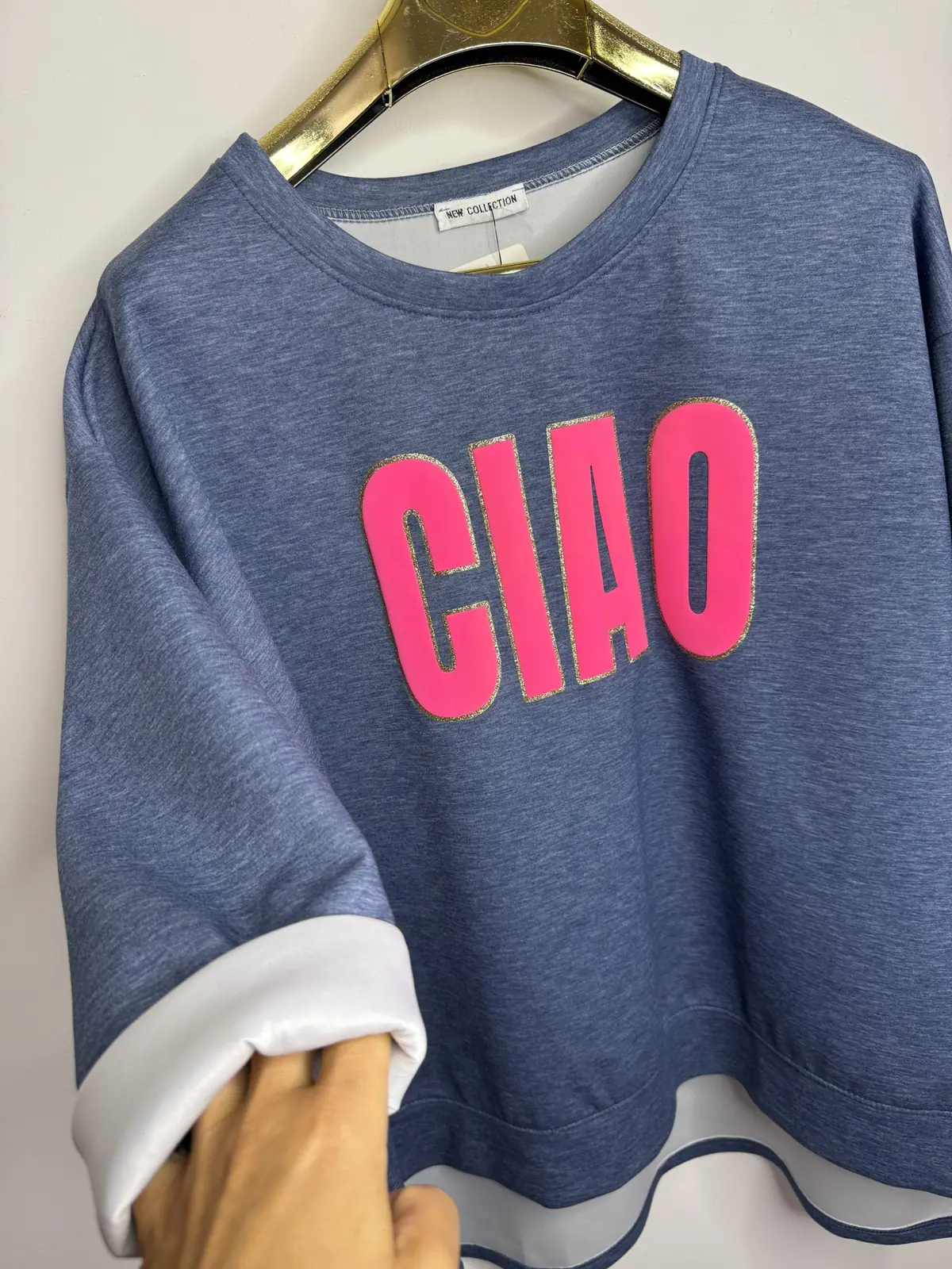 Bluza błękitna ciao długi rękaw tunika – miniatura 8 z 11