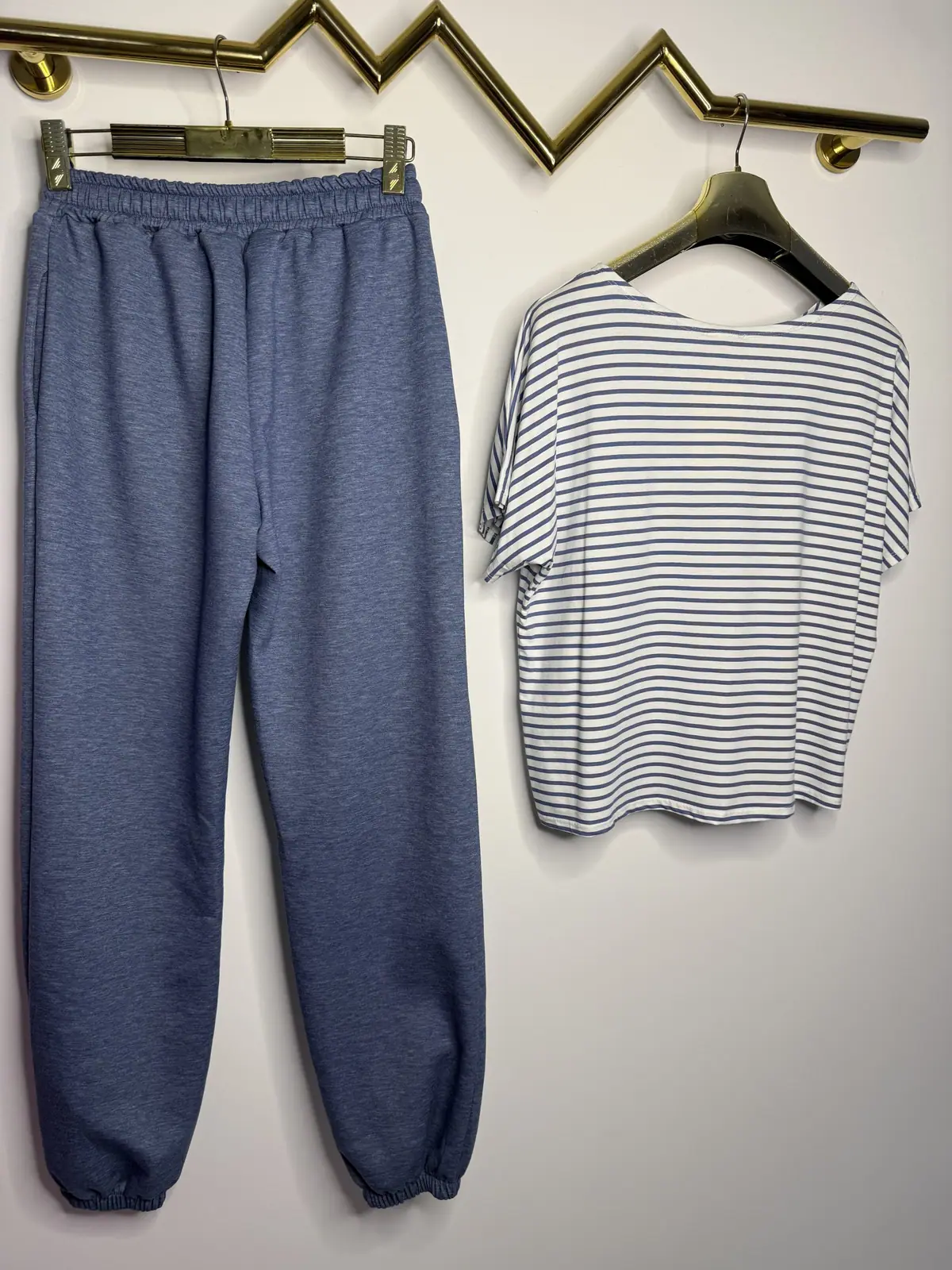 Dres wygodny błękitny w paski – miniatura 13 z 13