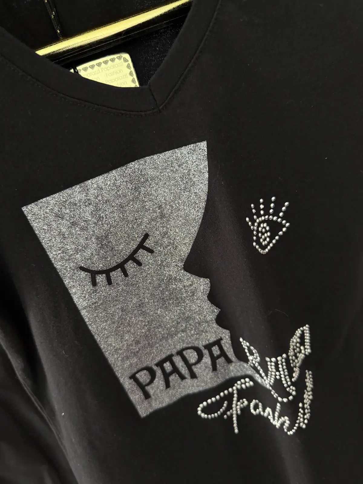Bluzka Paparazzi Fashion tshirt czarny – miniatura 9 z 10